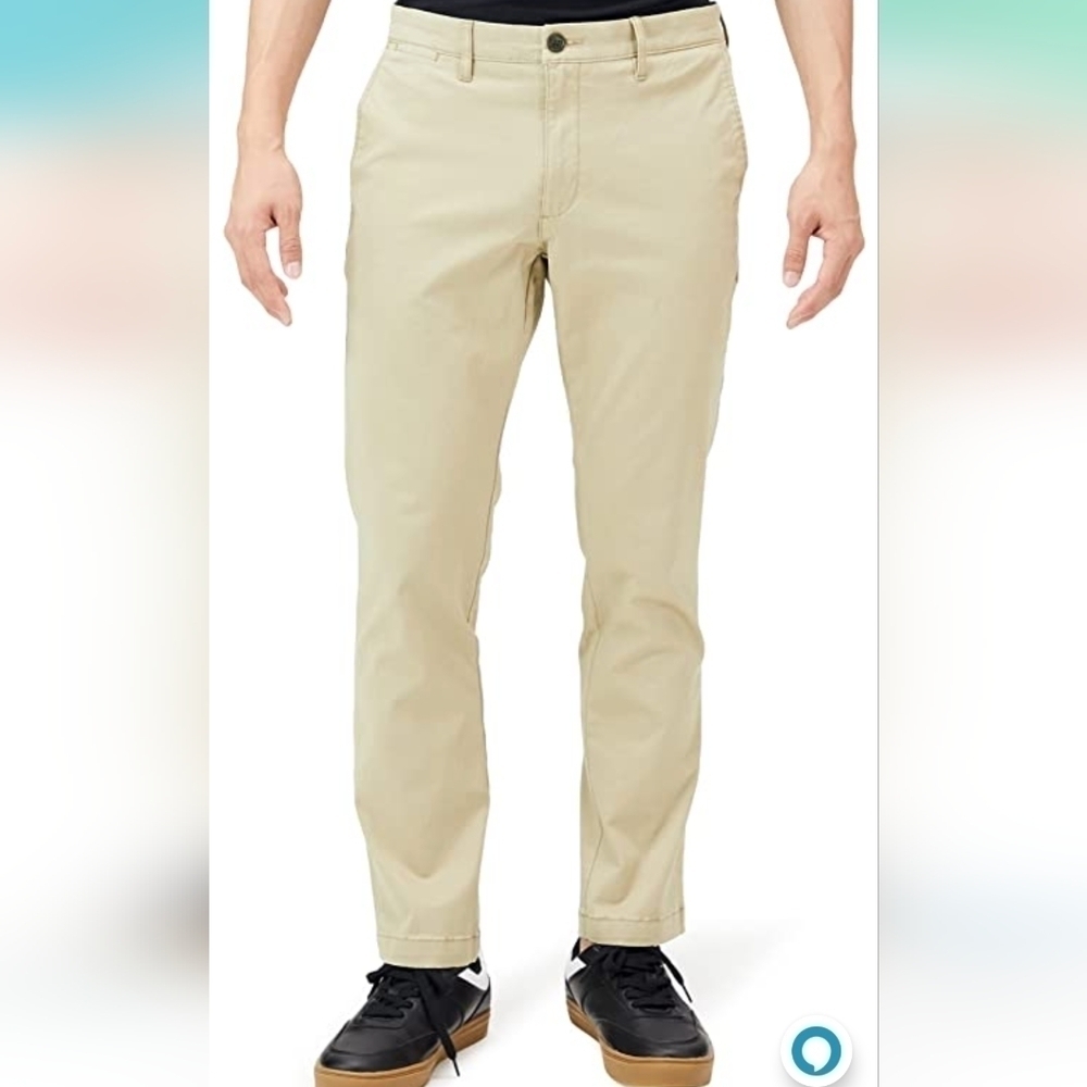 Goodthreads Men's Slim-Fit Washed Comfort Stretchy Chino Pants Sz 33x30